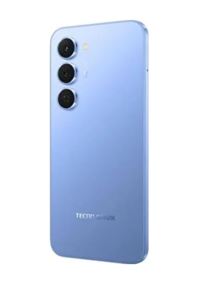 Tecno Spark 40 Pro Mavi Arka Cam Batarya Pil Kapağı Telefon Arka Kapak