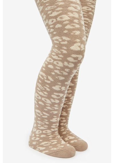 Penti Kız Çocuk Pretty Leopard Towel Acı Kahverengi Külotlu Çorap