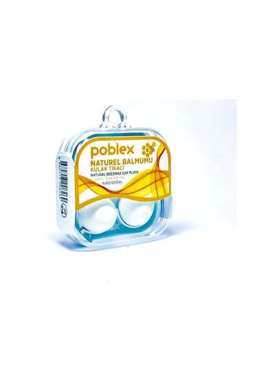 Poblex Naturel Balmumu Kulak Tıkacı - Kulak Koruyucu Tıpası 4'lü