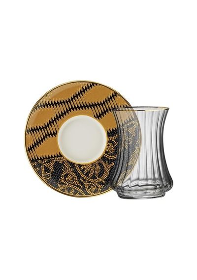 1453 Kariye Optik 12 Parça Altı Kişilik Çay Seti 110 Ml çok renkli