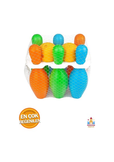Evde Bowling Keyfi - 6 Lobut Ve 2 Bowling Toplu Oyun Seti