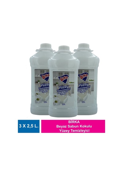 Birka Beyaz Sabun Kokulu Yüzey Temizleyici 3 x 2500 ML