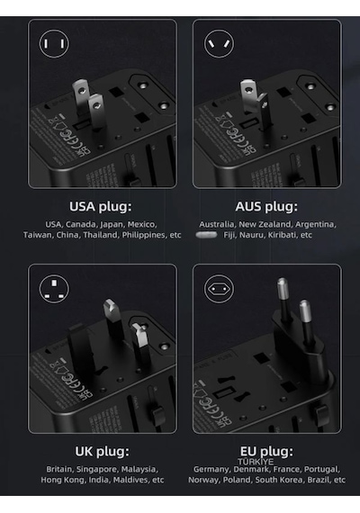 Çelikwork FC0014 20W Pd Type-c 2 Usb Hızlı Şarj Seyahat Taşınabilir Şarj Adaptör
