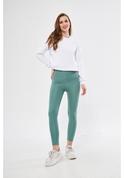 Lesa Wear Yüksek Bel Likralı Toparlayıcı Tayt Çağla Yeşili
