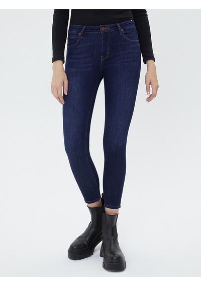 Nıcole Elıza Dark Wash Kadın Kot Pantolon Lf2025602 Lacivert