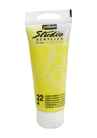 Pebeo Studio Akrilik Boya - Lemon Cadmium Yellow - 100Ml - N 22