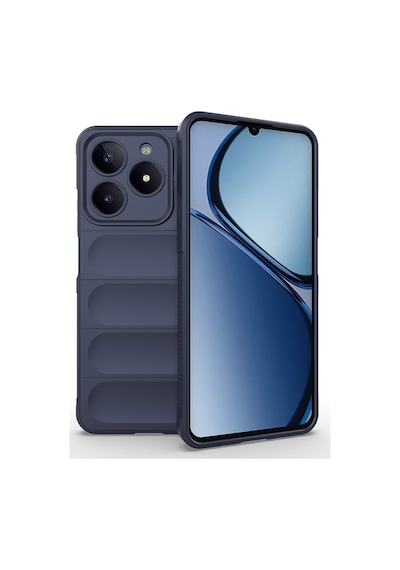 Lexroo Realme C61 Esnek Tpu Oyuklu Arka Yüzey Tasarımlı Etnik Silikon İnce Kılıf - Siyah