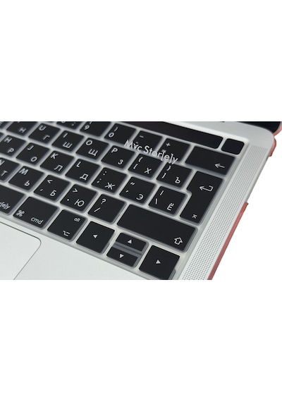 Rusça Klavye Apple Uyumlu MacBook Pro Kılıf A1706 A1989 A2159 A1707 A1990 İle Koruyucu Siyah