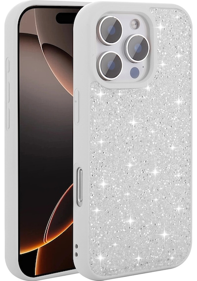 Apple Uyumlu iPhone 16 Pro Max Kılıf Parlak Taşlı Tasarım Zore Pırlanta Kapak Pembe