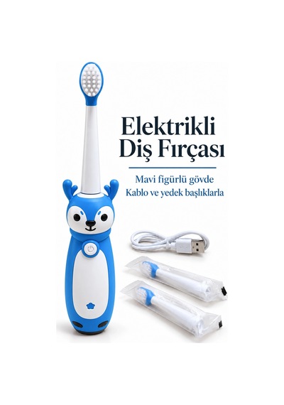 Çocuk Elektrikli Diş Fırçası Mavi
