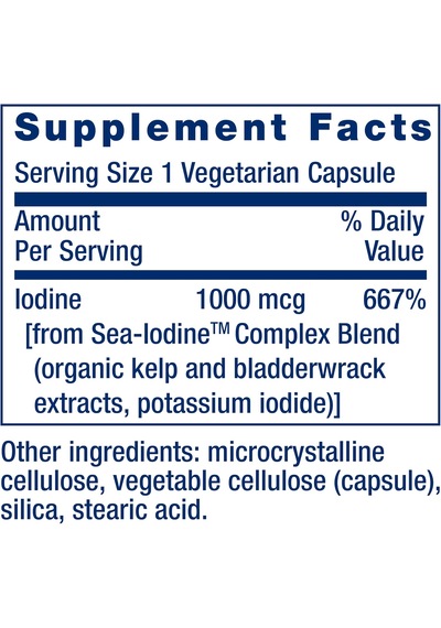 Life Extension Sea-ıodine 1000 Mcg 60 Veggie Kapsül Usa Menşeii Dmmedicineden Orijinal