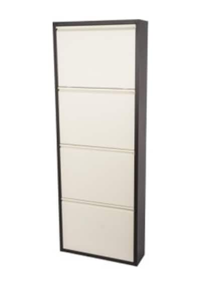 Metal 4'Lü Ayakkabılık Kahve/Krem (526964265) Krem