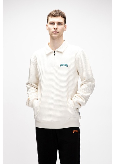 Bad Bear Diez Marshmallow Yarım Fermuarlı Erkek Sweatshirt Beyaz Bad Bear Diez Marshmallow Yarım Fermuarlı Erkek Sweatshirt Beyaz
