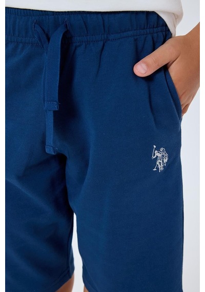 U.S. Polo Assn. Erkek Çocuk 2 Li Bermuda T-şhirt Takım Beyaz-2299 Beyaz