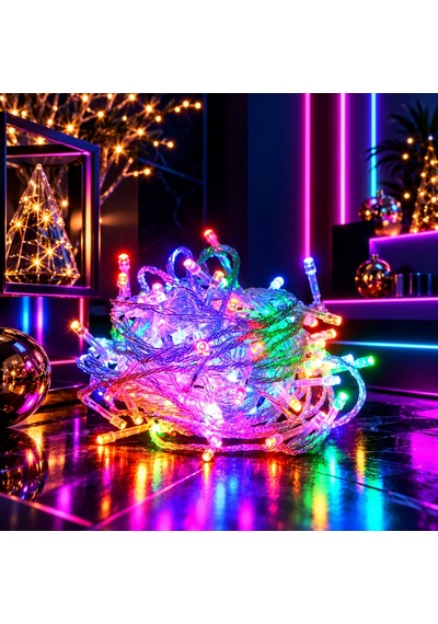 Yüksek Kalite 14 Metre 200 Ledli Renkli Led Işık Yılbaşı Ağacı Işığı Renkli Noel Işığı Modlu 220 V Diğer