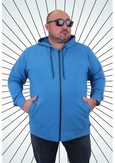Moc Grande Mocgrande Büyük Beden Basic Mevsimlik Fermuarlı Kapüşonlu Sweat 22751 Saks-Saks Saks Mavi Moc Grande Mocgrande Büyük Beden Basic Mevsimlik Fermuarlı Kapüşonlu Sweat 22751 Saks-Saks Saks Mavi