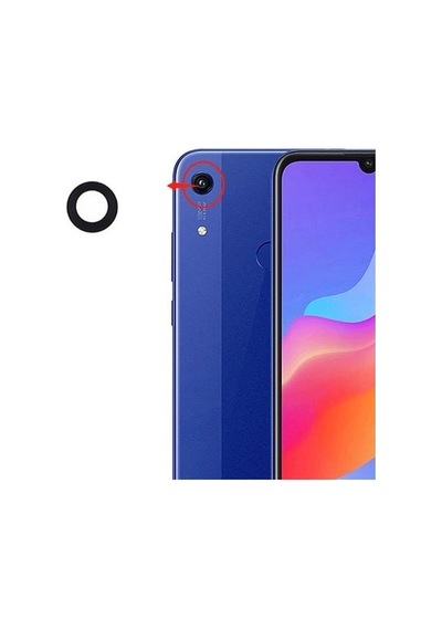 Tkgz -  Honor 8a Arka Kamera Camı Lens Yapışkanlı
