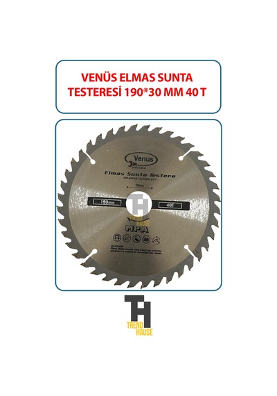 Venüs Elmas Sunta Testeresi 190 Mmx 30 Mm 40 T Spiral Ağaç Sunta Kesme