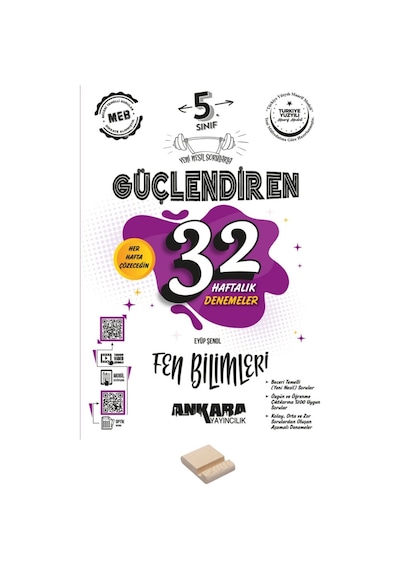 5. Sınıf Güçlendiren 32 Haftalık Fen Bilimleri Kazanım Denemeleri Ve Telefon Standı