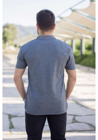 Azıcık Akıllı Erkek Antrasit Basic Slim Fit Düz Sade Polo Yaka Tişört 20eply0001 001