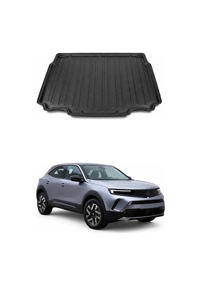 Opel Mokka 2021+ Uyumlu Araca Özel Kauçuk Tpe Bagaj Havuzu Siyah Alt Kademe İçin