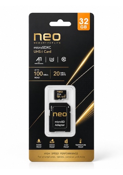 Neo 32 Gb Hafıza Kartı Micro Sd Kart Ve Adaptörü 100 Mb/s