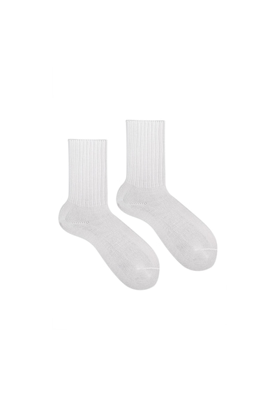 Ozzy Socks Kışlık Kadın Yünlü Ekru Renk Uyku Çorabı Soft Touch Ekru