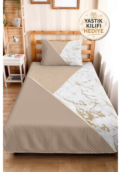 Modern Mermer Vizon Tek Kişilik Pike Takımı - Geometrik Bej Beyaz 160x220 Cm Kapitone Yatak Örtüsü Mahmur İpek Dinginliği Modern Mermer Vizon Tek Kişilik Pike Takımı - Geometrik Bej Beyaz 160x220 Cm Kapitone Yatak Örtüsü Mahmur İpek Dinginliği