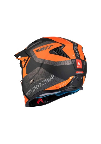 Mt Streetfighter Sv Totem B4 Çene Açılır Kask Siyah - Turuncu