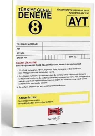 2022 Yargı Ayt Türkiye Geneli Deneme Sınavı 8