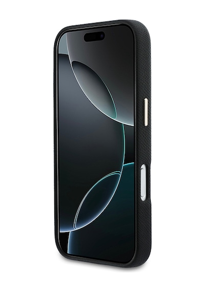 Apple Uyumlu iPhone 17 Pro Max Kılıf Guess Lisanslı 4g Büyük Metal Kamera Çerçeveli Pu Deri Resin Kapak Siyah