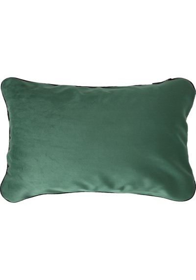 Biyeli Kırlent Yastık Kılıfı Zümrüt Yeşili 50x30