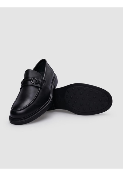 Cabani Venano %100 Hakiki Deri Siyah Tokalı Erkek Loafer