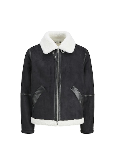 Jack & Jones Cole Aviator Erkek Mont Pilot Stil Kaban Siyah