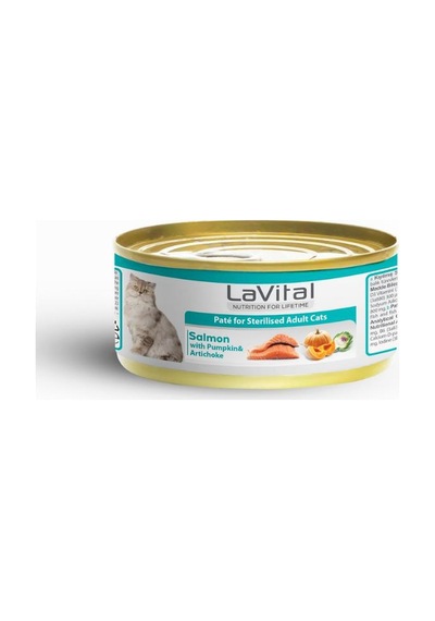 Lavital Somonlu,balkabağı Ve Enginarlı Yetişkin Kedi Konservesi 85 Gr