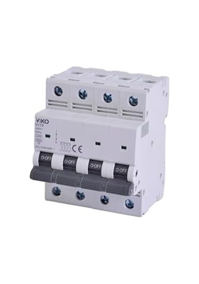 6vtb-4c80 Otomatik Sigorta 6ka C Tipi 4 Kutup 80a