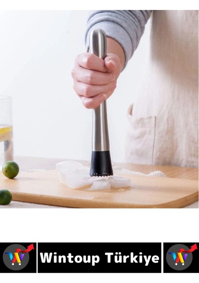 Uzun Ömürlü Ergonomik Tutuş İçecek Kokteyl Bar Meyve Ezme Tırtıklı Zahmetsiz Buz Kırma Çubuğu Çok Renkli