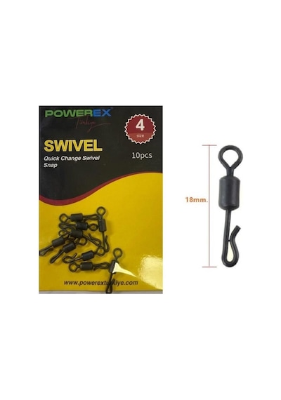 Powerex Quick Change Swivel Hızlı Değişim Fırdöndüsü No:4 10 Ade