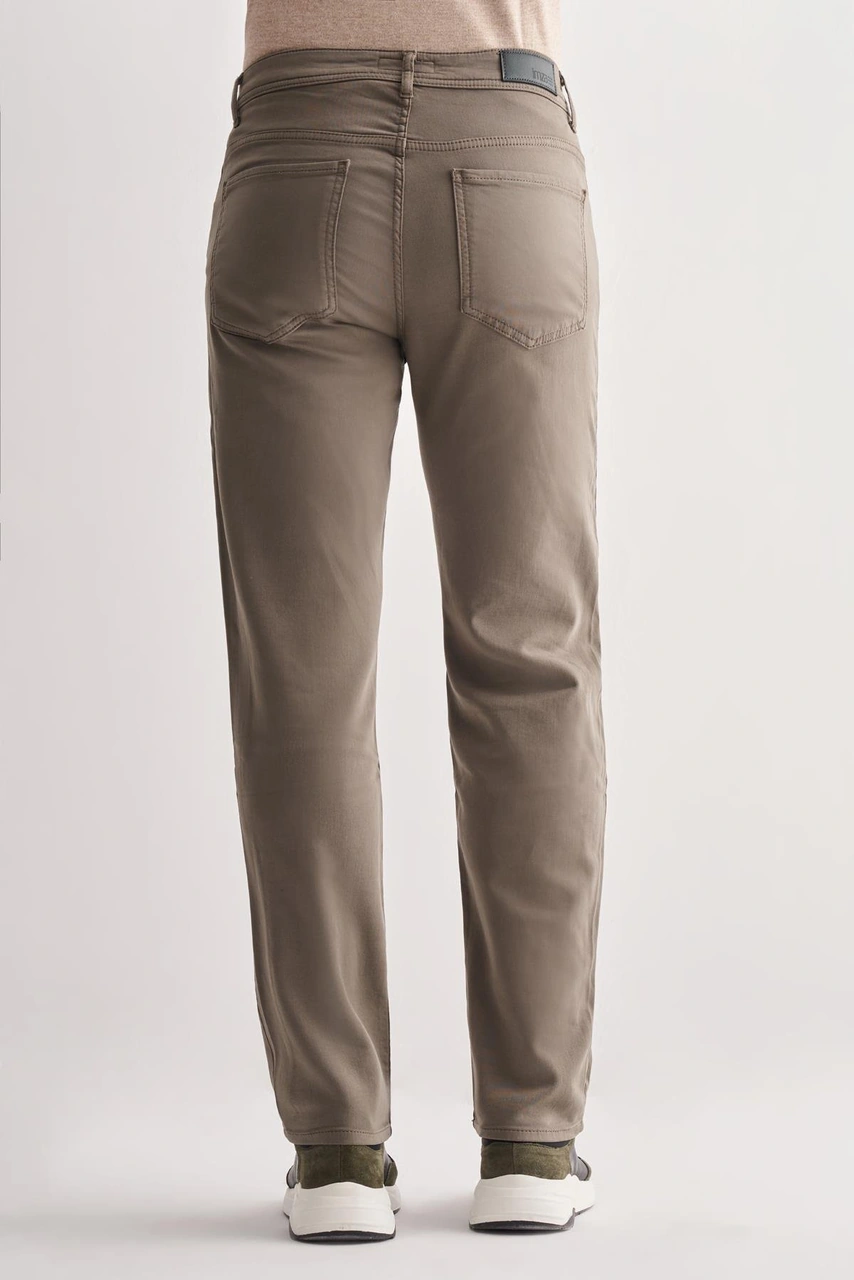 İmza Haki 5 Cep Düz Paça Pamuklu Slim Fit 5 Cep Casual Pantolon 1003255322 Haki