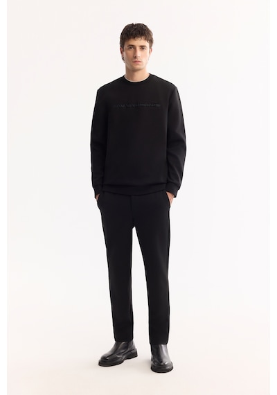 Avva Erkek Siyah Bisiklet Yaka Pamuklu Bi-stretch Baskılı Regular Fit Sweatshirt A52y1210 Avva Erkek Siyah Bisiklet Yaka Pamuklu Bi-stretch Baskılı Regular Fit Sweatshirt A52y1210