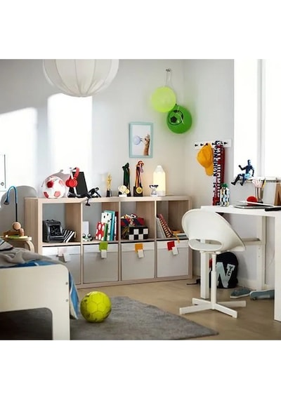 Ikea Kallax Açık Raf Ünitesi, Ağartılmış Meşe Görünümlü 77x147 Safirmeşe