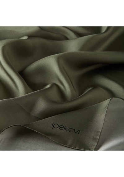 İpekevi Düz Twill İpek Eşarp - Çam Yeşili Çam Yeşili