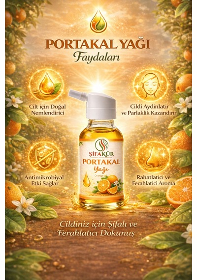 Şifakür Portakal Yağı Saf Doğal Canlandırıcı Cilt, Saç & Masaj Bakımı 20ml 20 Ml
