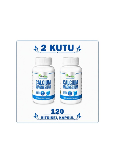 İlim Calcium Magnesium D3 Takviye Edici Gıda 2 x 60 Bitkisel Kapsül
