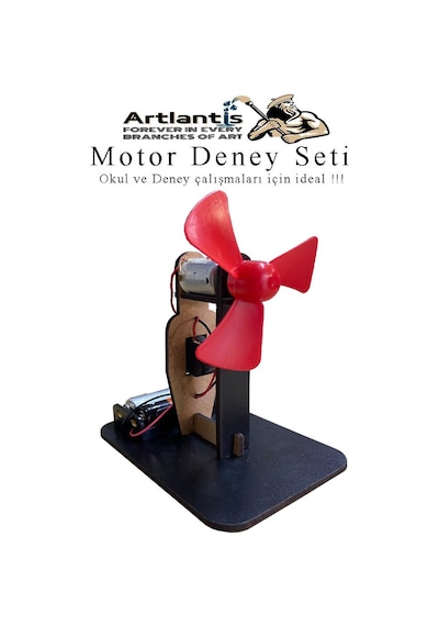 Pervane Motor Deney Seti 1 Paket Dc Motor Anahtar Pil Yatağı Pervane Pil İletken Kablo Okul Deney Seti