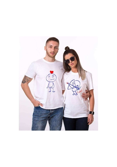 Tshirthane Cupid Sevgili Kombinleri Tshirt Kombini Beyaz