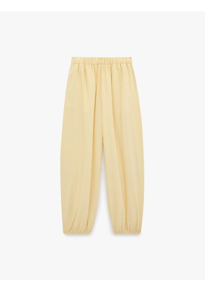 Koton Rahat Kalıp Cepli Viskon Lastikli Paça Cupro Kumaş Beli Lastikli Balon Pantolon Sarı 6sal40097ıw Koton Rahat Kalıp Cepli Viskon Lastikli Paça Cupro Kumaş Beli Lastikli Balon Pantolon Sarı 6sal40097ıw
