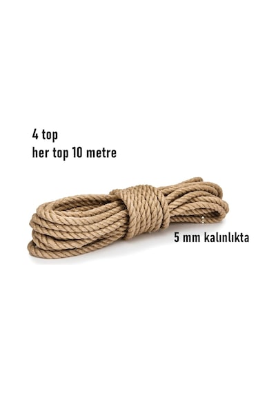 Çok Amaçlı Kalın İp Hamak İpi - Çamaşır Salıncak Atlama 40 Metre 721767 Çok Renkli