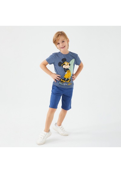 Mickey Mouse D4785-3 Çocuk  Lacivert Melanj Alt Üst Takım