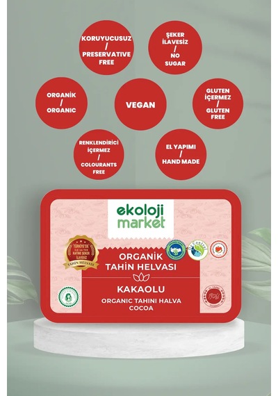 Ekoloji Market Organik Glutensiz Kakaolu Helva 200g